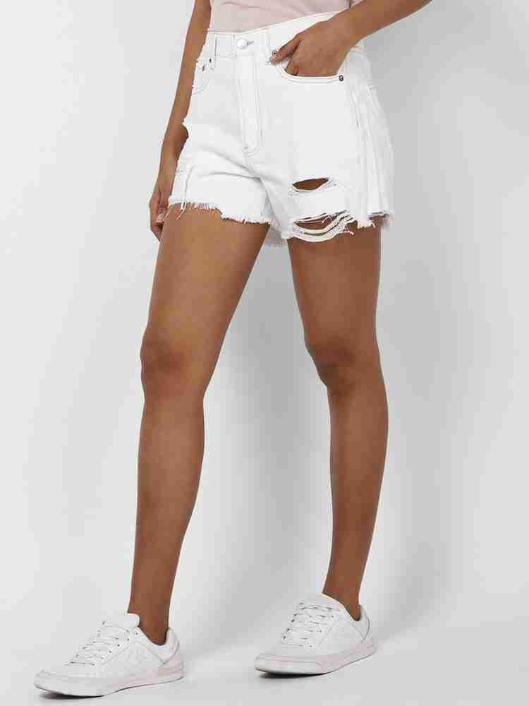 American Eagle Outfitters Solid Women White Bermuda Shorts Buy