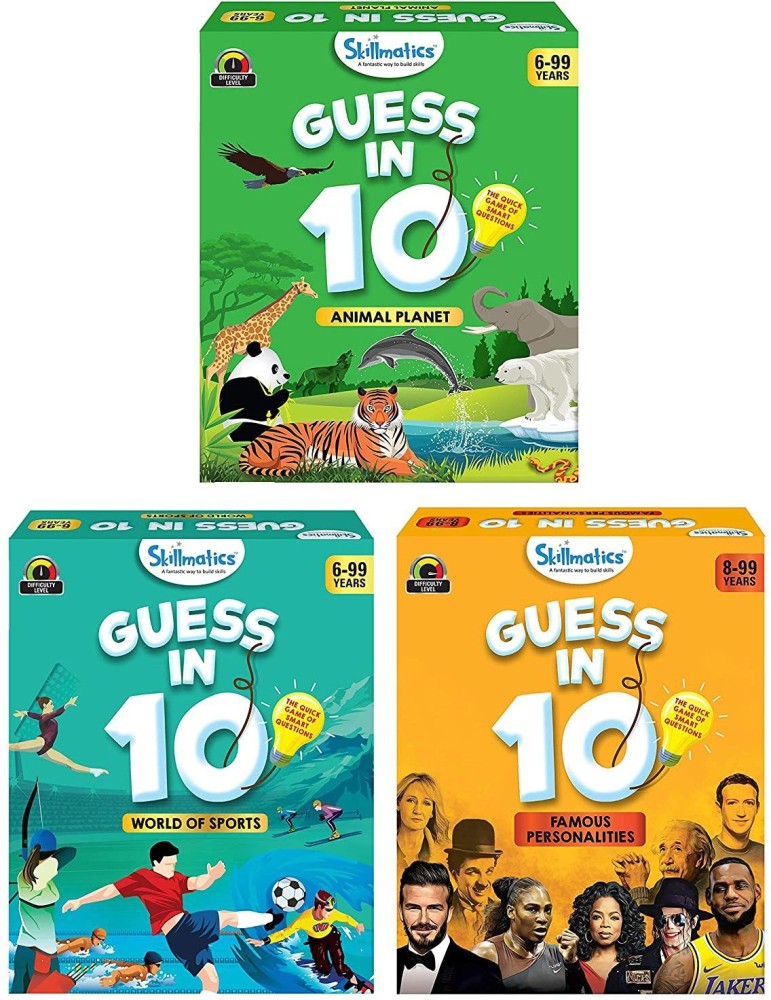 Skillmatics Famous Personalities Guess in 10 Ages 8 99 Card Game of Smart Questions Famous Personalities Guess in 10 Ages 8 99 Card Game of Smart Questions shop for Skillmatics products in India. Flip...