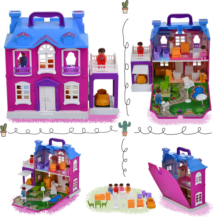 ToyDor Doll House With Garden For Kids Girls Toys For Kids