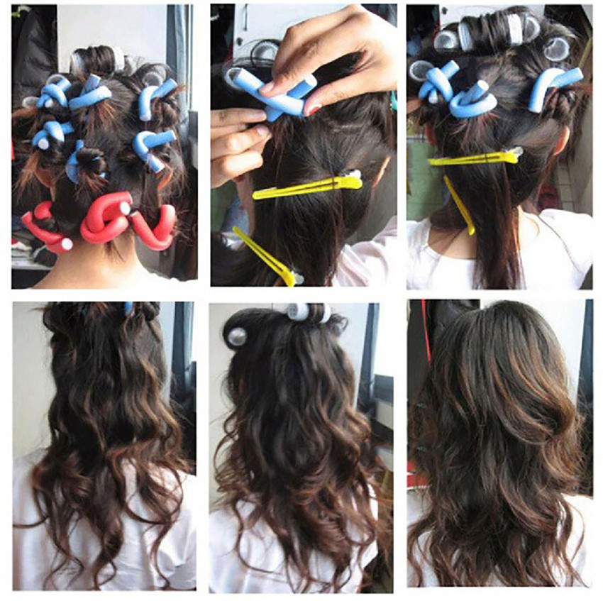 Confidence Rods 10 pieces Hair Curling Flexi rods Magic Air Hair Roller Styling Hair Sticks Hair roller Set of 10 Hair Curler Price in India Buy Confidence Rods 10 pieces Hair
