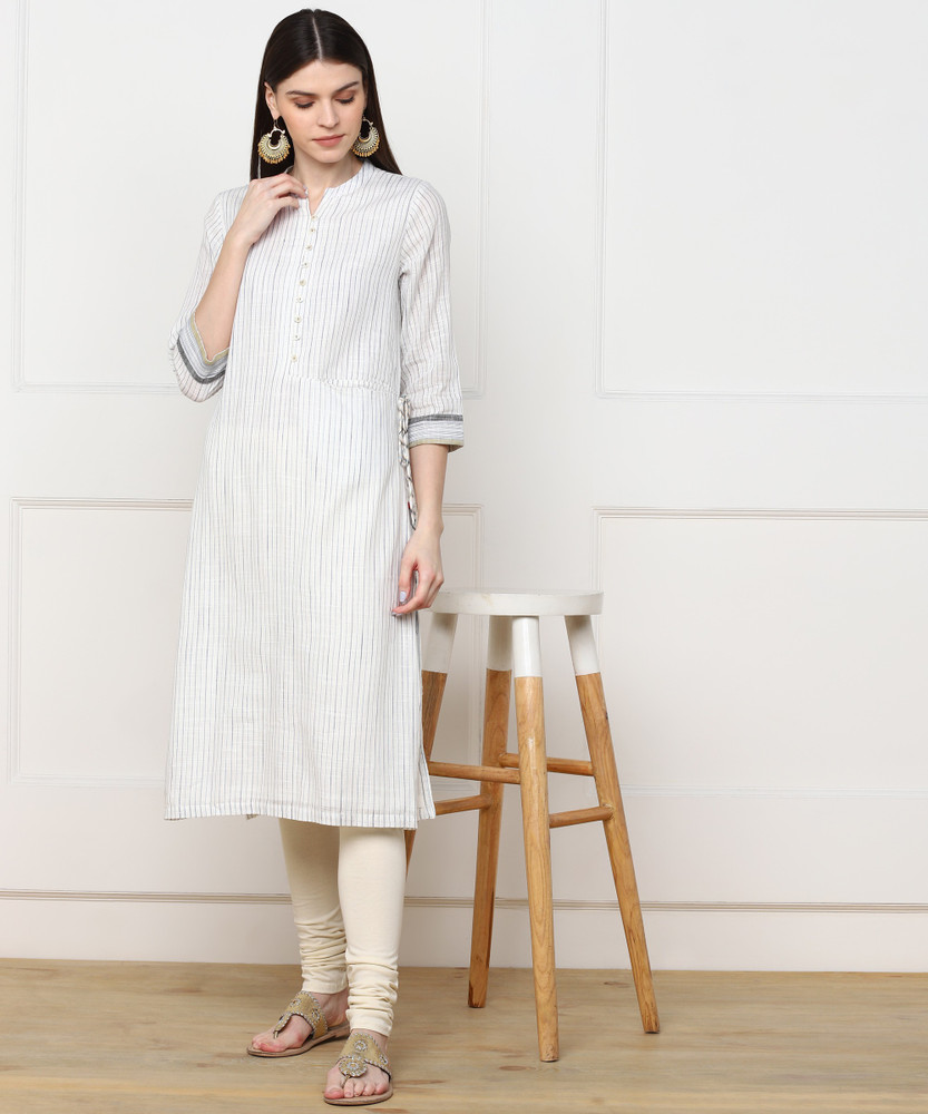BIBA Women Striped Straight Kurta Buy BIBA Women Striped Straight Kurta Online at Best Prices in India Flipkart