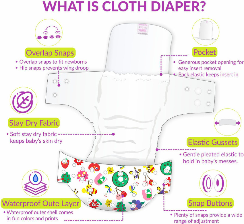 Bembika Cloth Diapers for Babies Washable Reusable Sizes