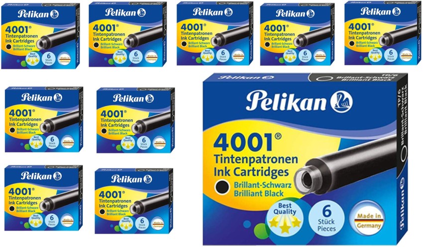 Pelikan 4001/GTP5 Ink Cartridges - Blue Black / International Fountain Pen  Ink Cartridges (ORIGINAL) [1 Pack of 5]