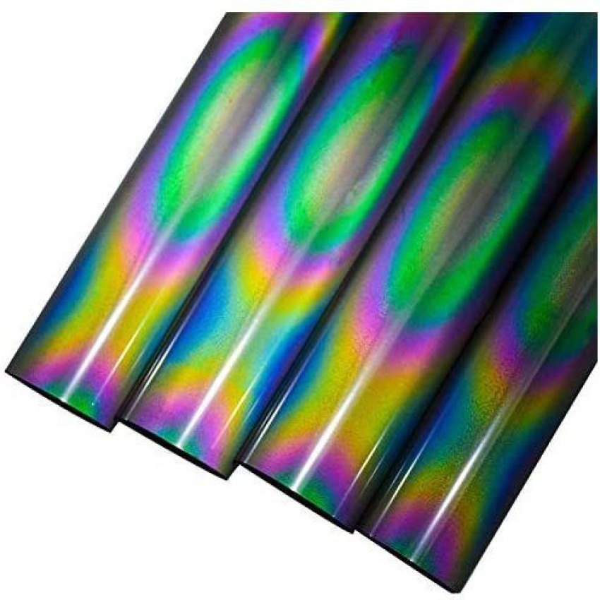  10x12(1 Foot)3-Sheets,Siser Glitter Iron-on Heat Transfer  Vinyl HTV for T-Shirts(Rainbow White)