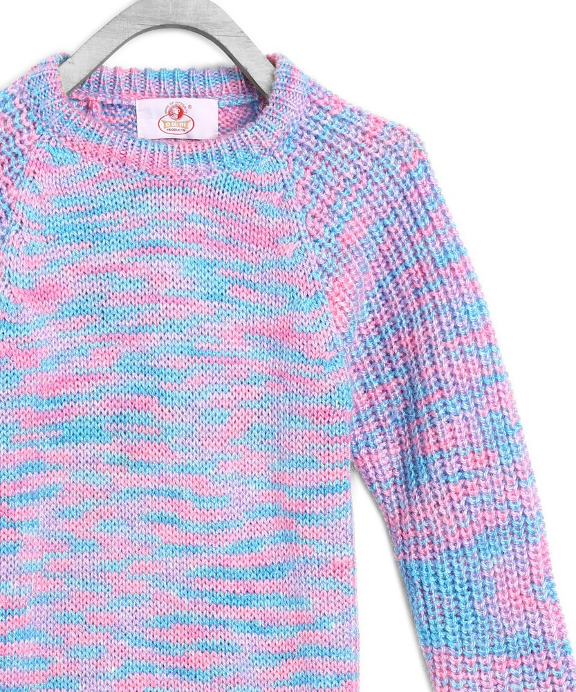 Blue shop pink sweater