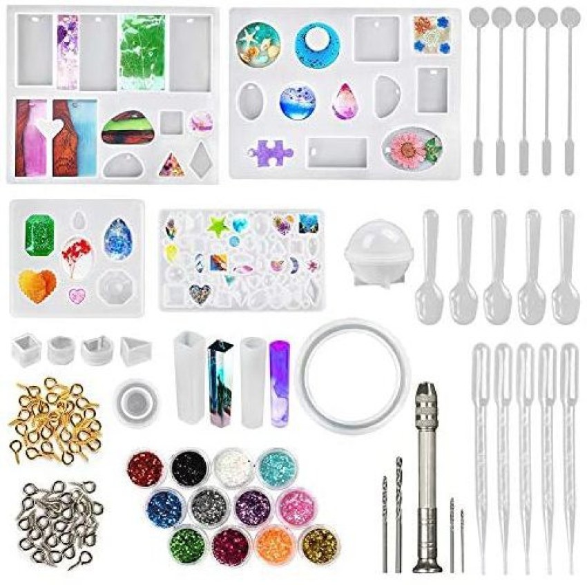 DIY Resin Kits for BeginnersEpoxy Resin Jewelry Making Kit with Resin  Casting Molds and Tools Kit  Crystal Clear Epoxy Resin Kit for Casting  Earring Bracelet Keychain Pendant Resin Included  Amazonin