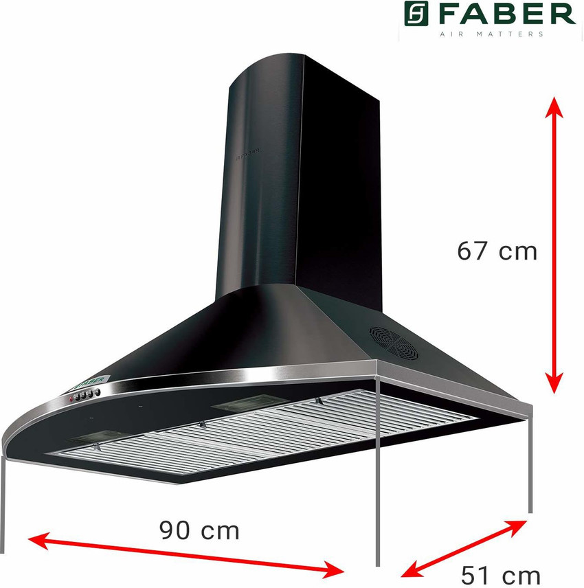 Faber chimney store with duct