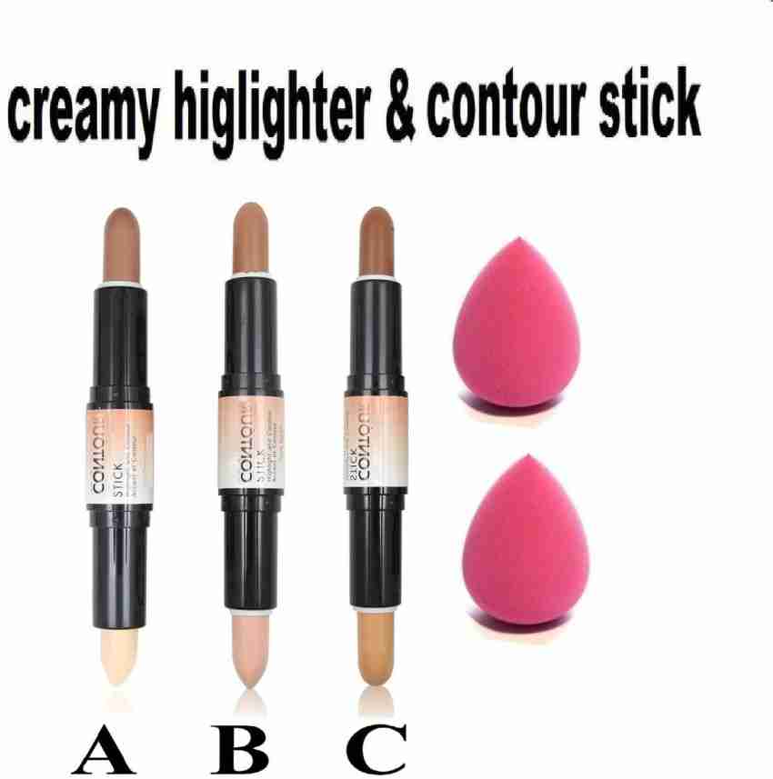 SHIMPY99 2 IN 1 HIGHLIGHTER AND CONTOUR STICK COMBO OF 3 Concealer
