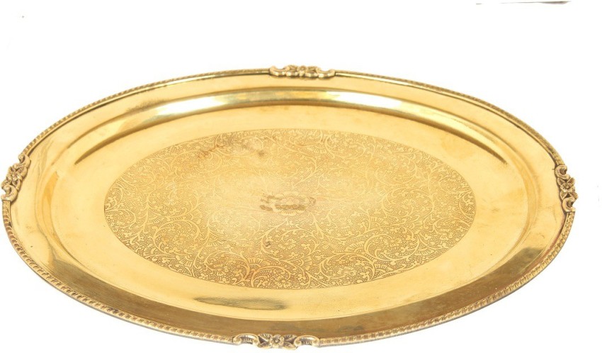 Shivlinga Pack of 9 Brass Bronze Brass Tea Cup and Saucer and Serving Tray  pack of 9 (150ml,Gold Color) Home Ware & Kitchen Ware & Occasion of Diwali,  Christmas, Anniversary, Birthdays Gift