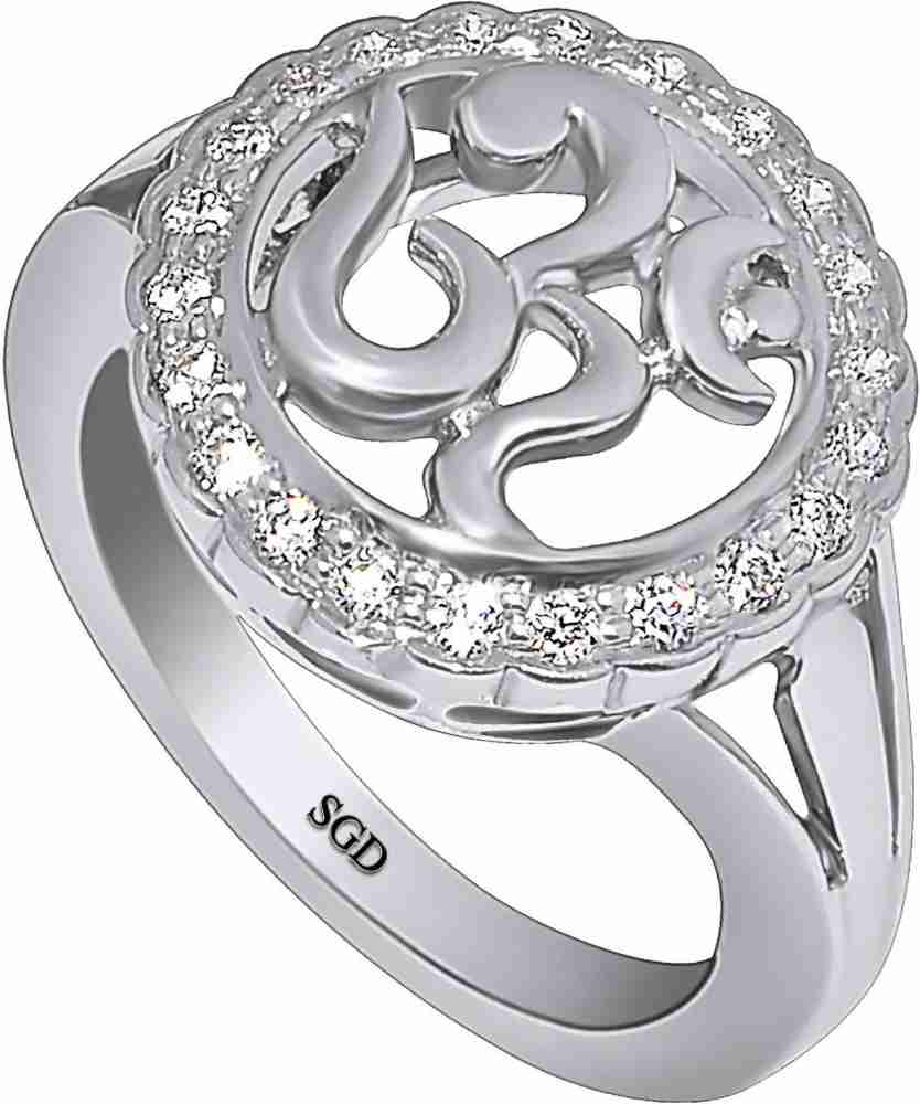 Om ring online design silver