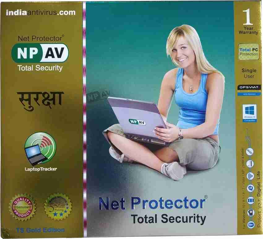 Net Protector AntiVirus NPAV Total Security 1 User 1 Year