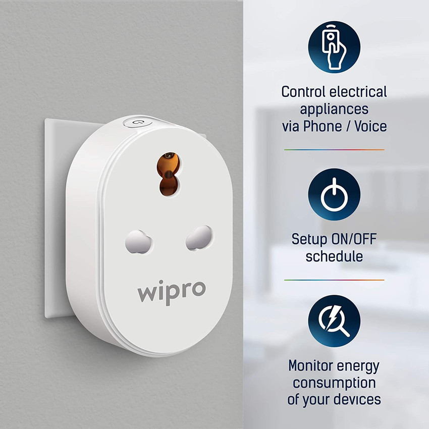 Wipro 16A smart plug with Energy monitoring Suitable for large