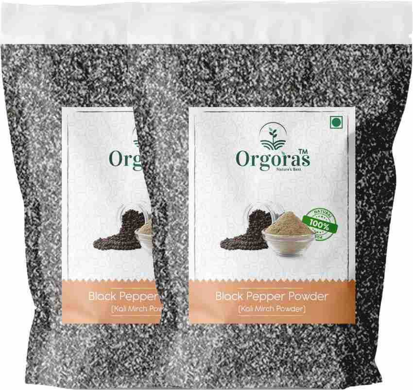 orgoras Premium Kali Mirch / Black Pepper Powder 200 g each, Pack of 2  Price in India - Buy orgoras Premium Kali Mirch / Black Pepper Powder 200 g  each, Pack of 2 online at