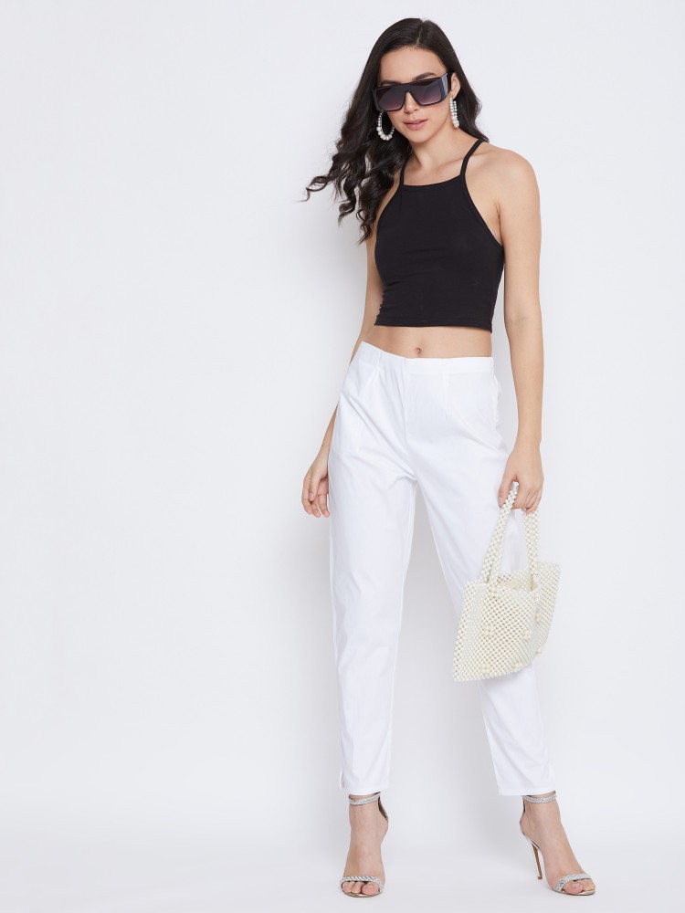 Wide Leg Cropped Linen Trousers  The White Collection  The White Company  UK