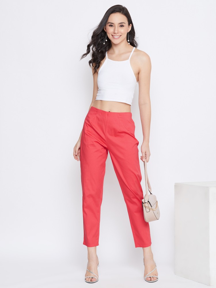 SHEIN Essnce Solid Dual Pockets Cropped Carrot Pants  SHEIN IN