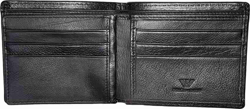 Emporio armani men's wallets leather clearance
