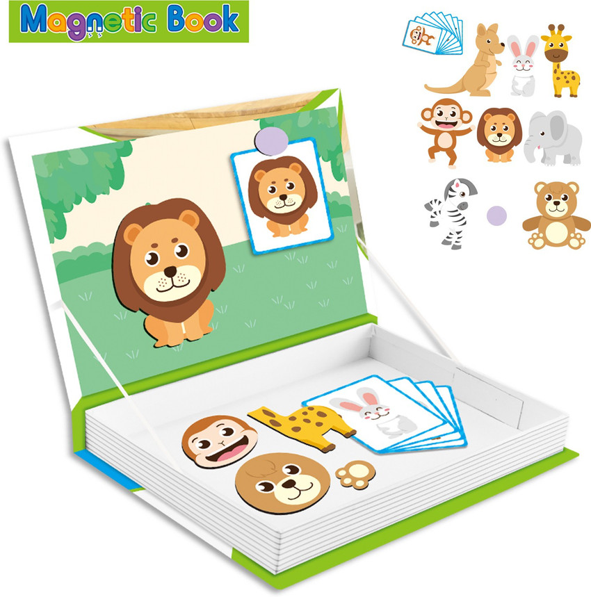 Magnetic discount animal puzzle