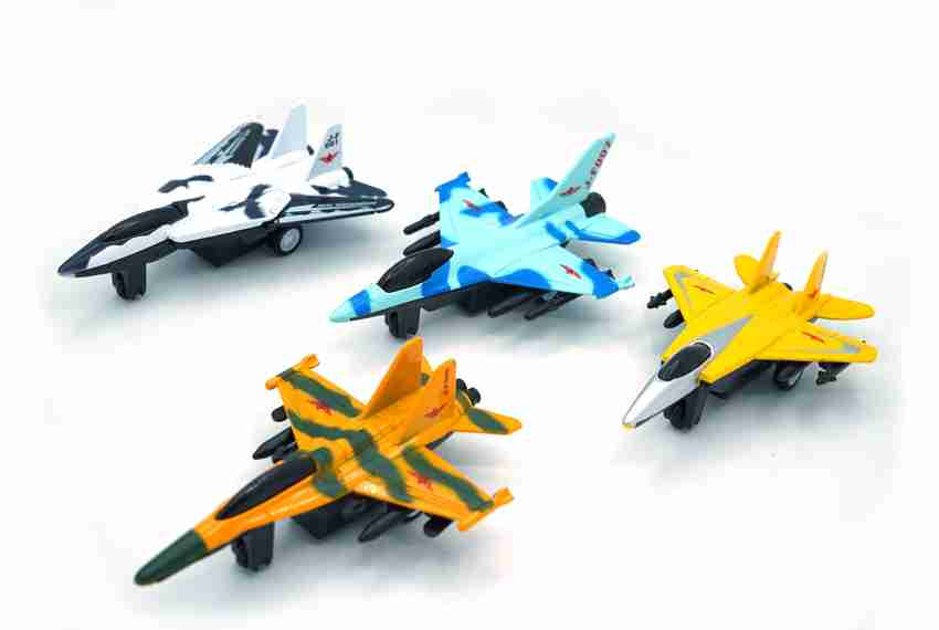 Toyshack 4 Pull Back Airplane Jet Metal Die Cast Gift pack Set