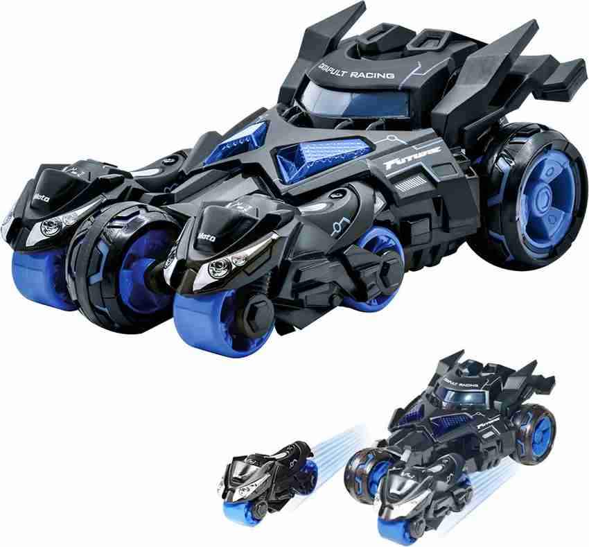 Toyshack Toyshack 3 in 1 Pull Back Die Cast Car and Bike Toy for Kids