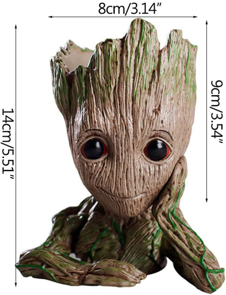Aakriti Aquarium Fish Tank Ornament Baby Groot Flowerpot Super