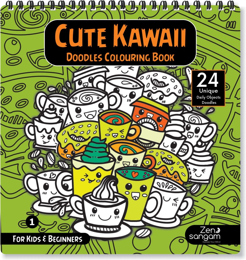 Coloring Book For Girls Doodle Cutes: The Really Best Relaxing