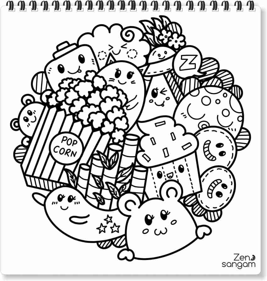 Coloring Book for Girls Doodle Cutes: The Really Best Relaxing