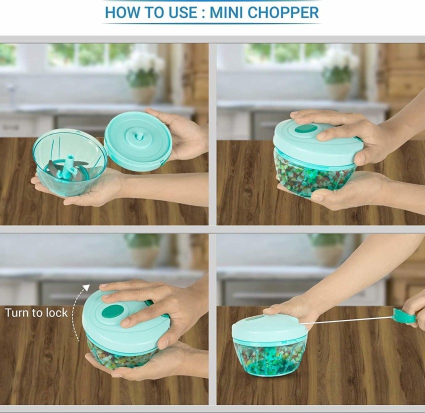 Brand - Solimo Plastic Compact Vegetable Chopper (350 ml