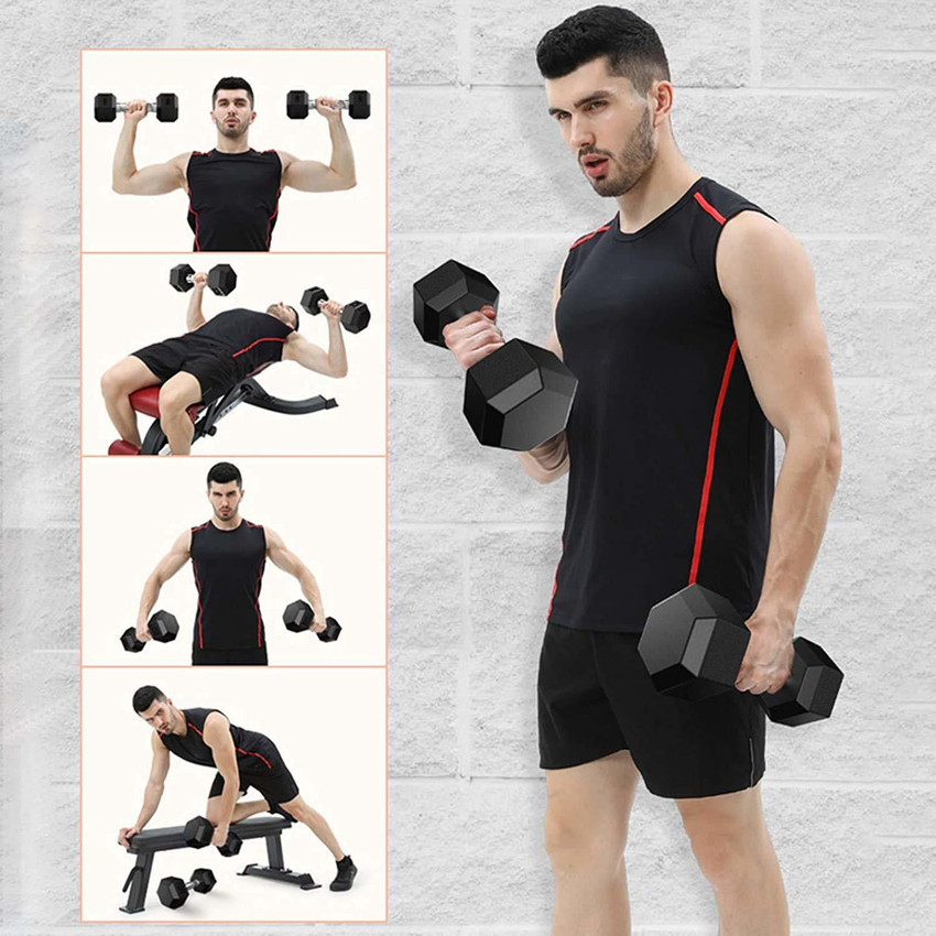 BK Hex Dumbbells 5kg set of 2 for home and commercial use for abs chest arms back Fixed Weight Dumbbell Buy BK Hex Dumbbells 5kg set of 2 for home and