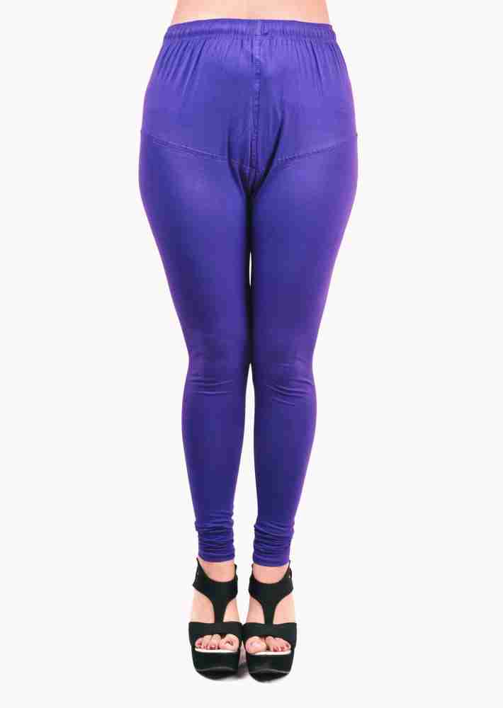 Divine India Cotton Lycra Leggings Churidar Comfortable Stylish and Soft  Legging and Pant Pack of 2 Brown, Purple at  Women's Clothing store