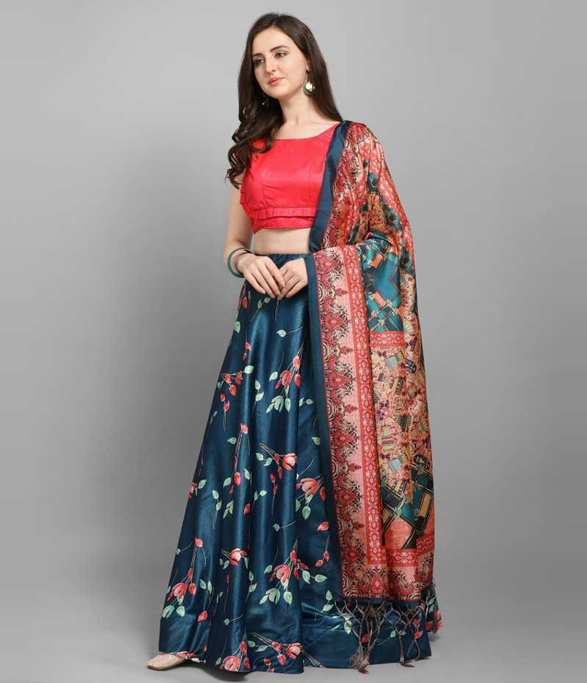 VRUTA FASHION Floral Print Semi Stitched Lehenga Choli Buy VRUTA