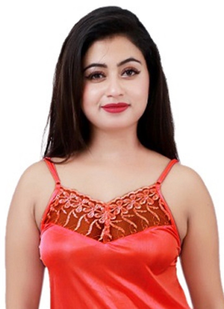 Buy Divine paridhaan Satin Honeymoon wear Women Nighty Set/Nightdress/Night  Suit - Pack of 6 (red) at
