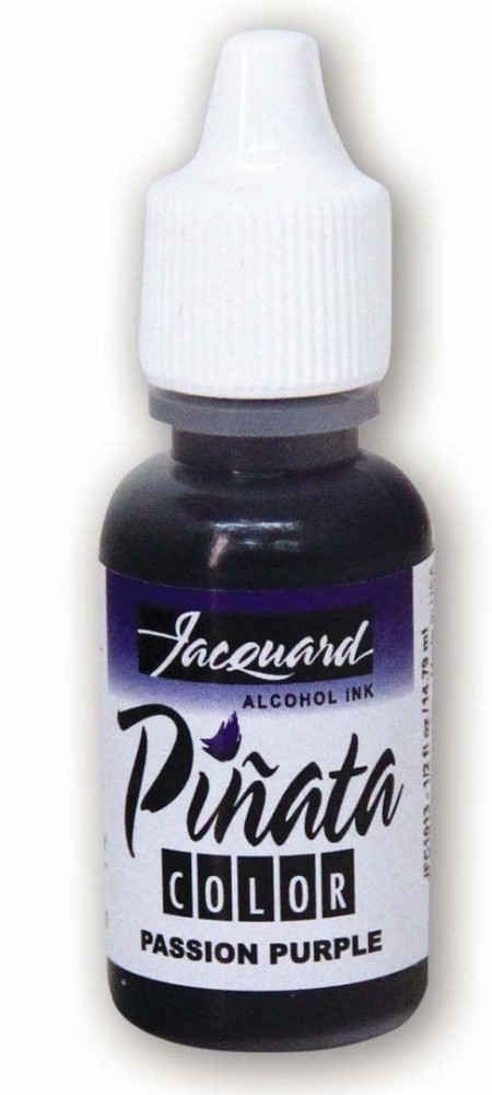 Jacquard Acid-Free Alcohol Inks - Pinata Colour - 14.79 ML  (1/2 Oz) Bottle - Passion Purple (013) 