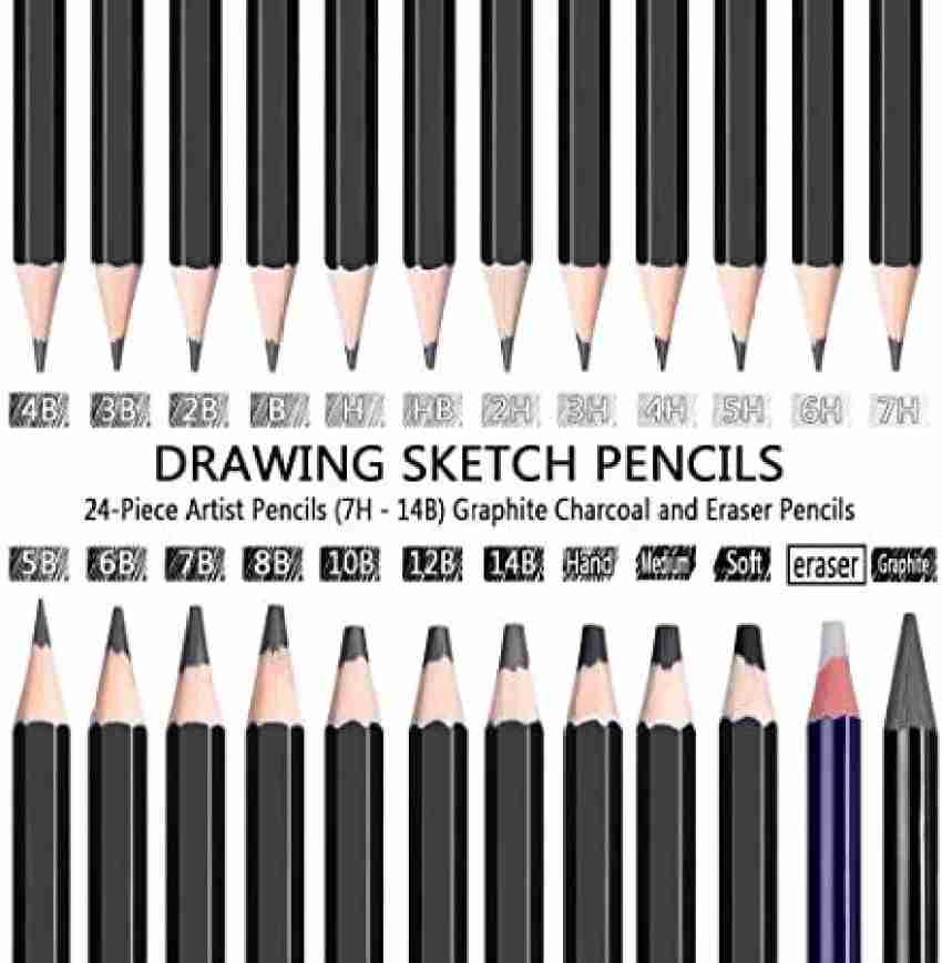 Professional Drawing Sketching Pencils Set,24pieces Art Pencils