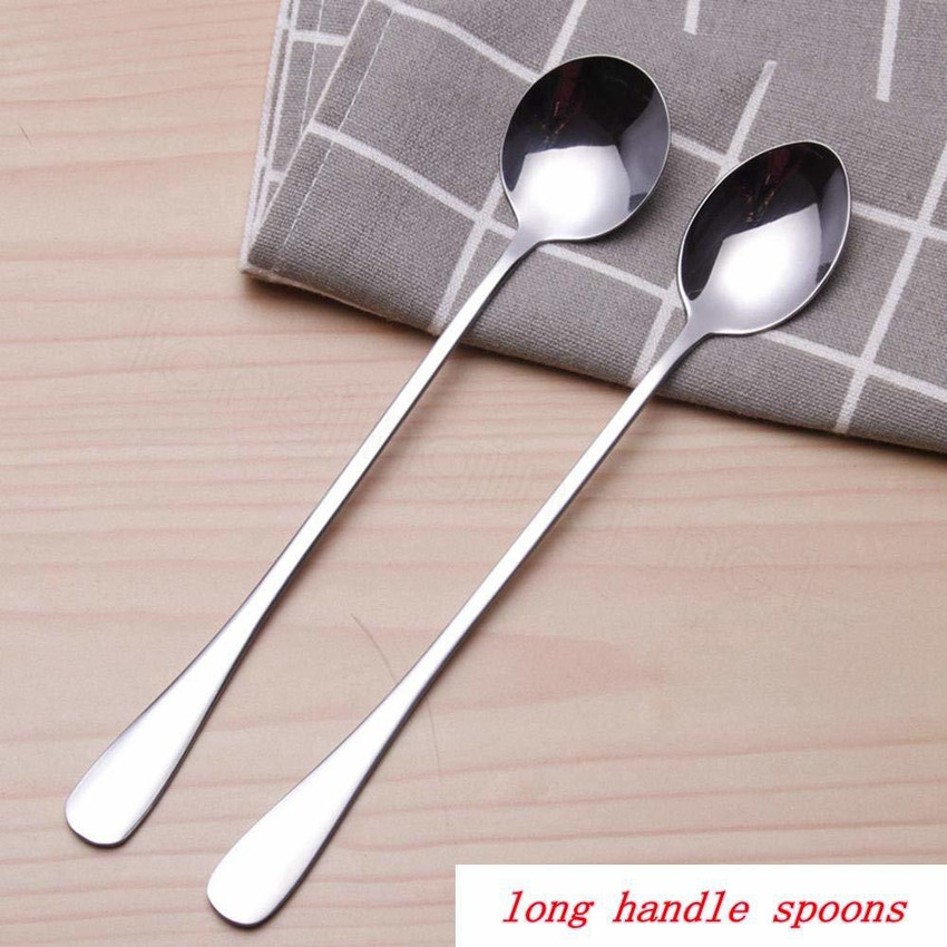 AppyEasy Stainless Steel Long Handle Spoon Set for Table Tea and
