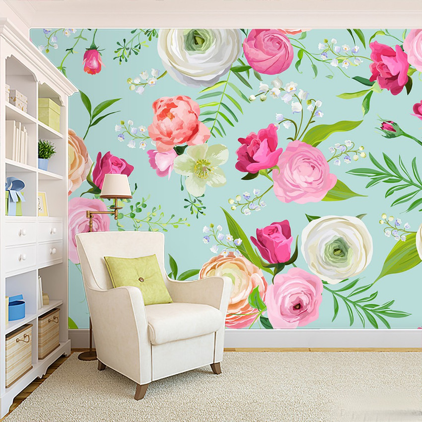 Decorative Production Floral Botanical Multicolor Wallpaper