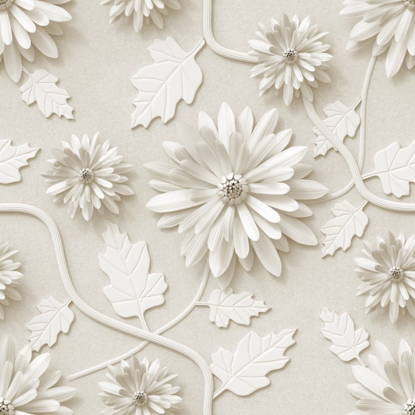 The wallpaper pattern Floral Charm from Boråstapeter Floral Charm wallpaper  | Floral | Steel Grey | Blossoming Bouquets - Boråstapeter