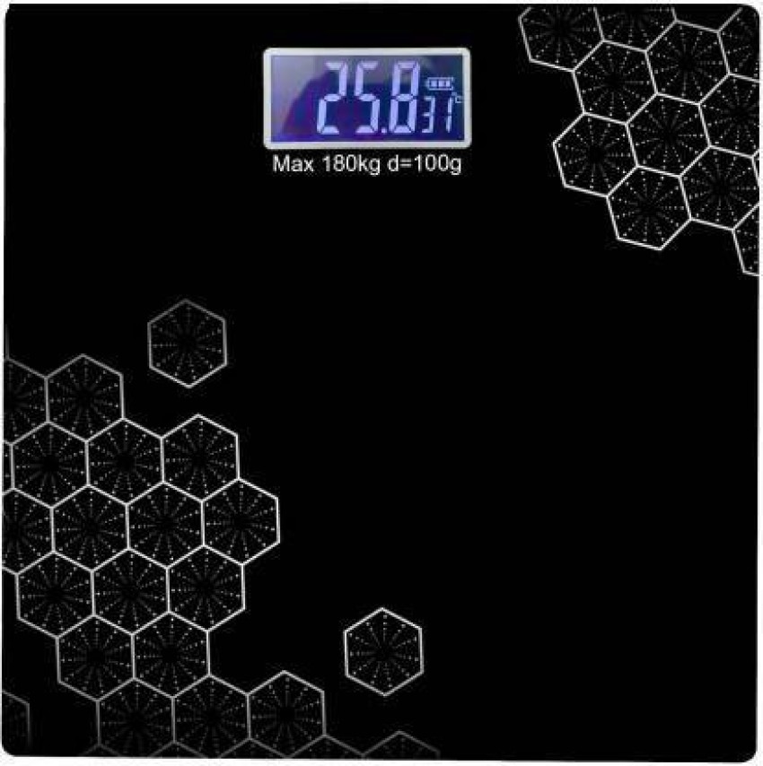 1pc Square Weighing Scale, Tempered Glass Human Electric Scale For  Household