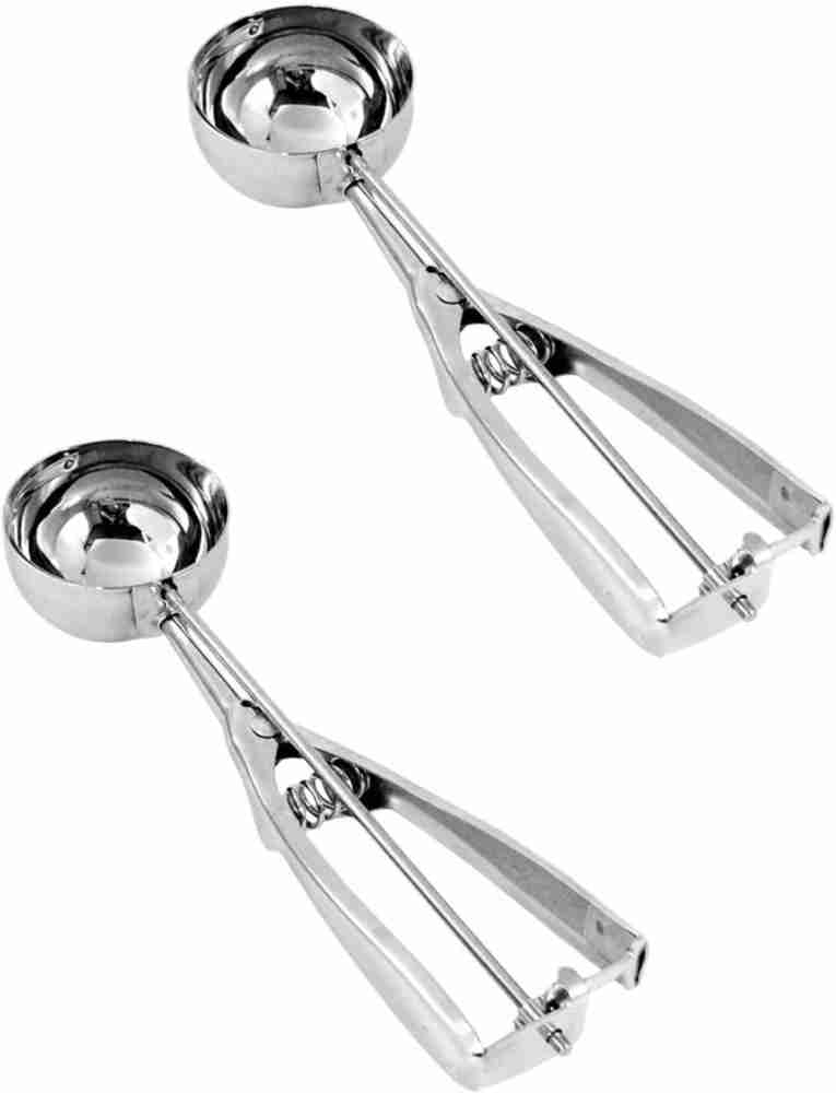 Set of 3 Stainless Steel Ice Cream Scoop Spring Handle Mash Potato Cookie  Dough Spoon Kitchen Tools 