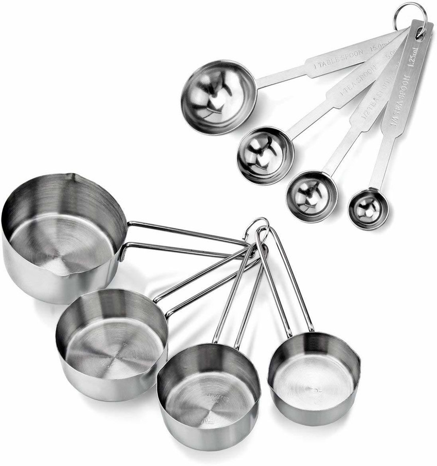 Measuring cups and outlet spoons stainless steel