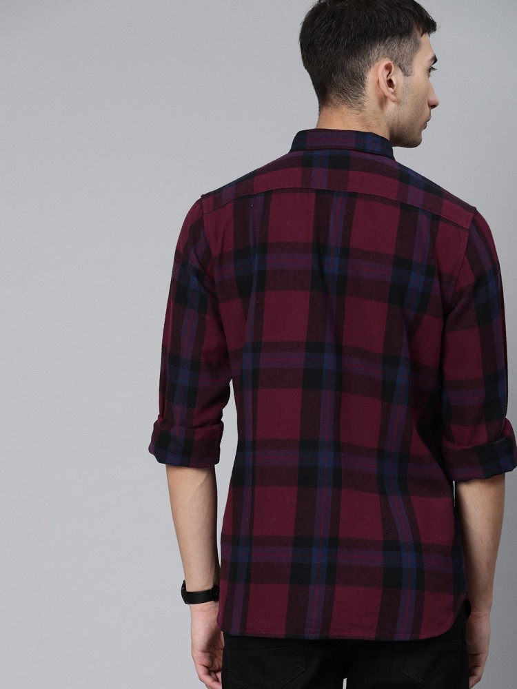 Buy Maroon Shirts for Men by THE BEAR HOUSE Online