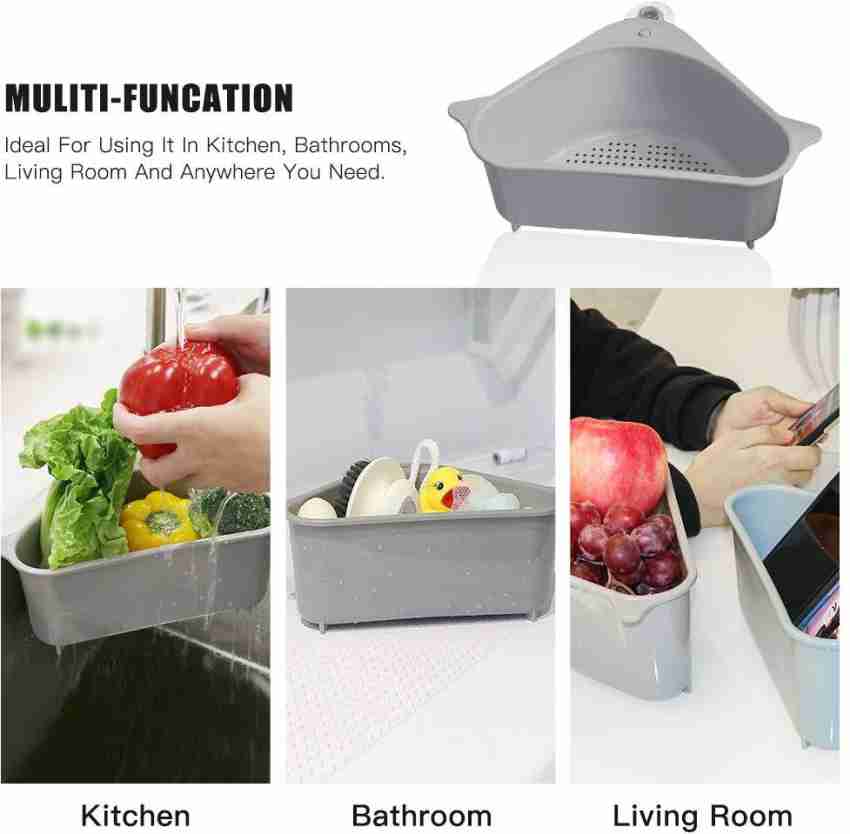 Kitchen Sink Strainer Multifunction Basket Sink Side Storage