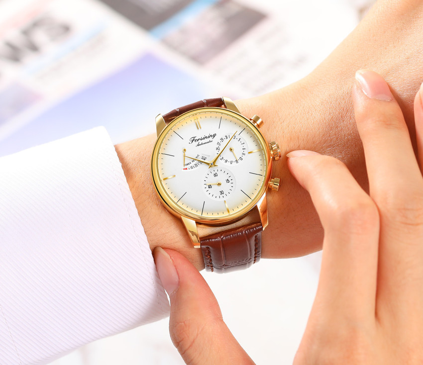 Forsining gold watch deals