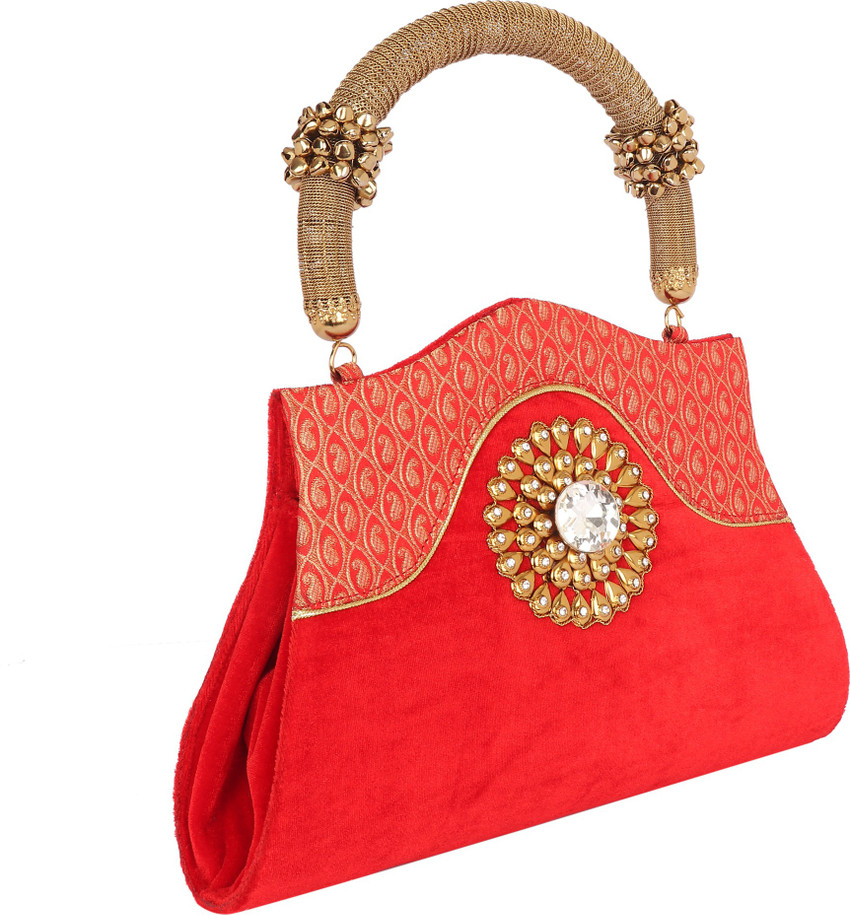 Orange red clutch bag sale