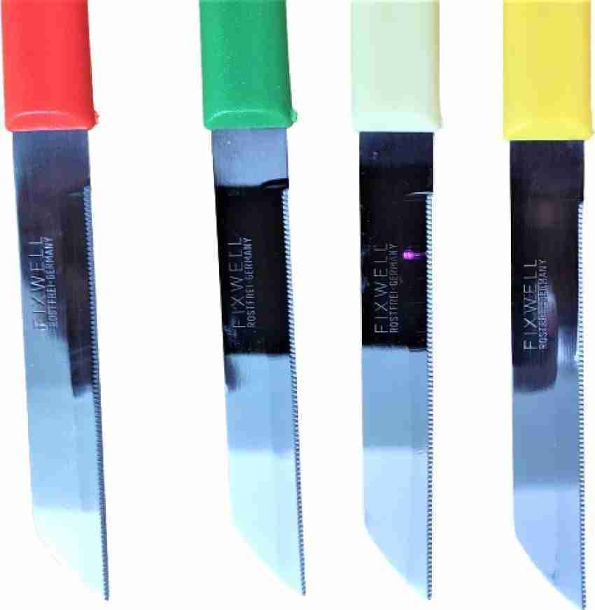 Kitchen Stainless Steel Fixwell Knife (Multicolour) 4-Piece Set