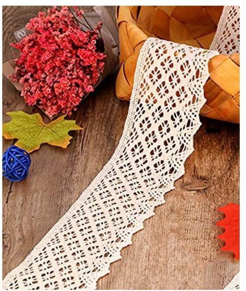 Haoliang Embroidery Lace Cotton Lace Trims Lace Ribbons for Crafts Bridal  Wedding Scalloped Edge Crochet Lace DIY Sewing Craft Su Lace Reel Price in  India - Buy Haoliang Embroidery Lace Cotton Lace