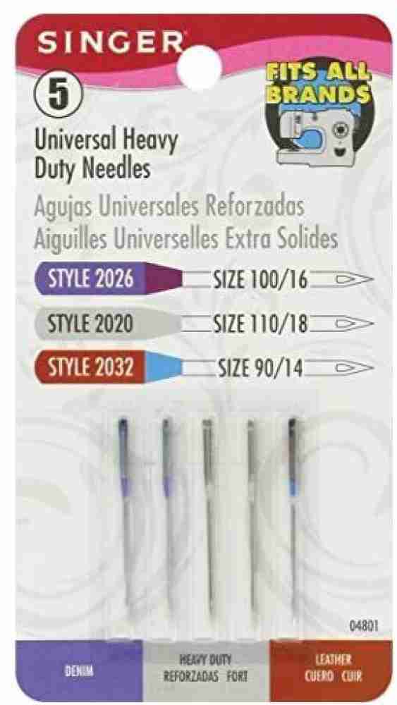 Singer Universal Heavy Duty Machine Needles. Assorted. 5 Needles