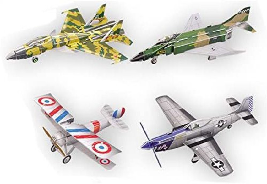 Top Race 3D Puzzle Fighter Jets Airplane Puzzle No Glue No