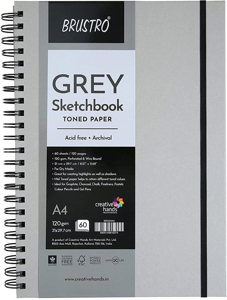 Sketchbook A4 Sketch Pad, Spiral Art Sketch Book 60 Page/ 30