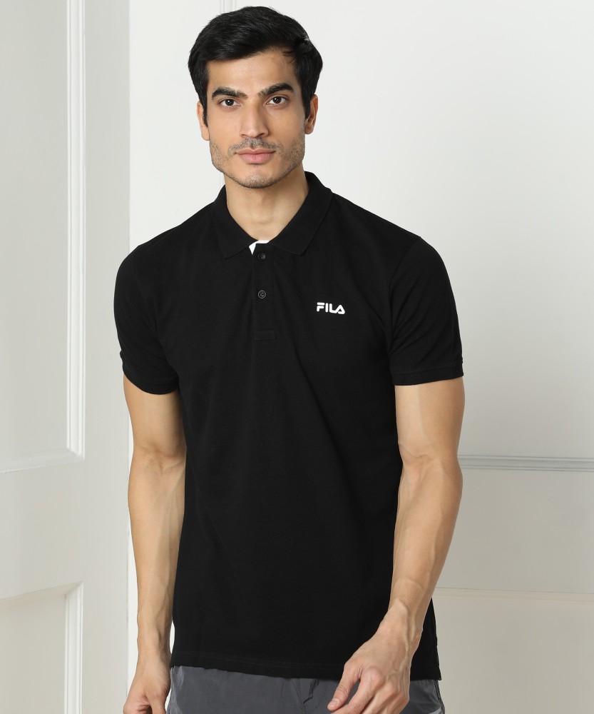 Fila polo cheap mens black