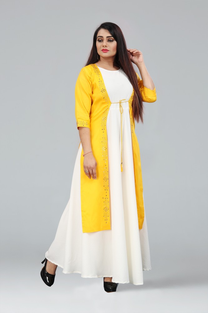 Yellow and white dress sales design